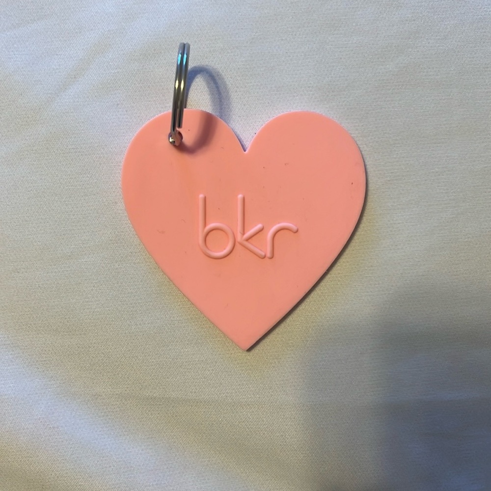 Bkr Elle Heart Keychain w/embossed words on the back